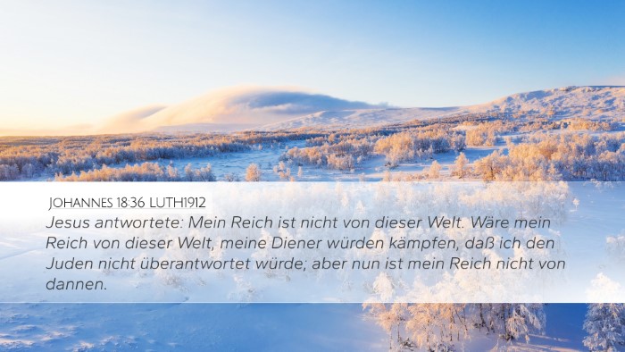 Johannes 18:36 LUTH1912 Bible Verse Image