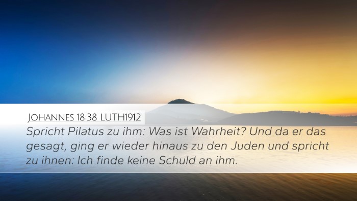 Johannes 18:38 LUTH1912 Bible Verse Image