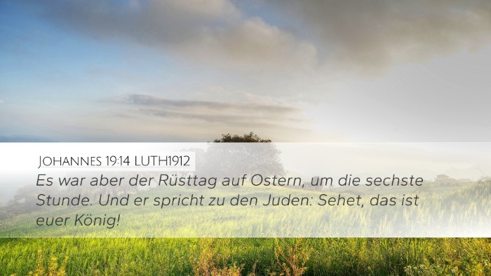 Johannes 19:14 LUTH1912 Bible Verse Image