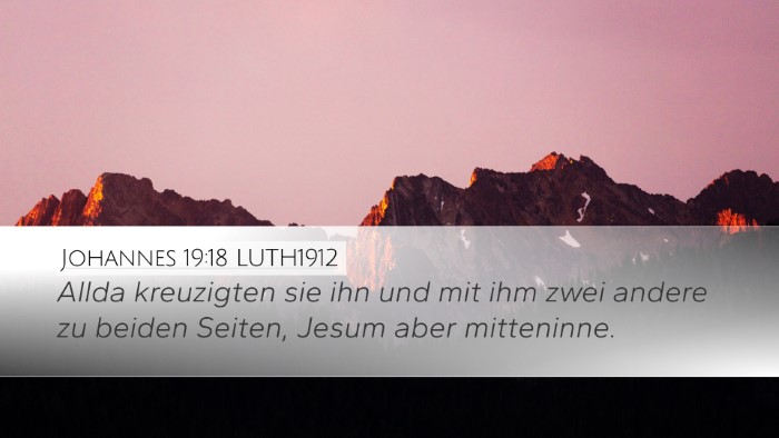 Johannes 19:18 LUTH1912 Bible Verse Image