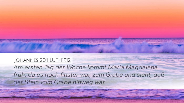 Johannes 20:1 LUTH1912 Bible Verse Image