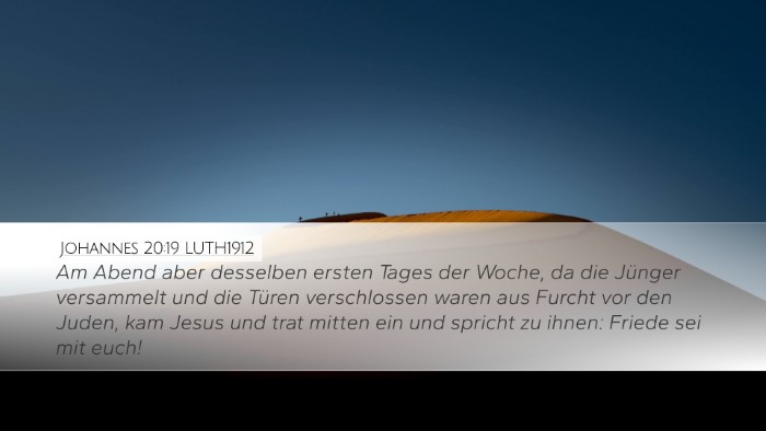 Johannes 20:19 LUTH1912 Bible Verse Image