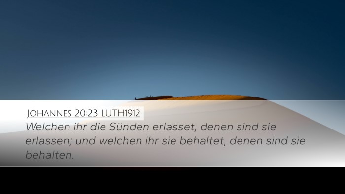 Johannes 20:23 LUTH1912 Bible Verse Image