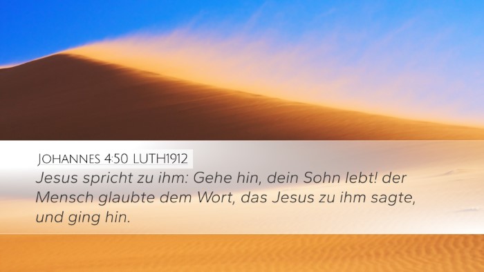 Johannes 4:50 LUTH1912 Bible Verse Image