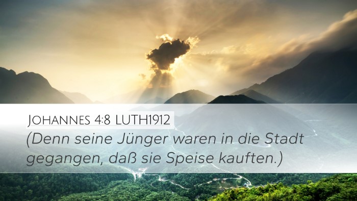 Johannes 4:8 LUTH1912 Bible Verse Image