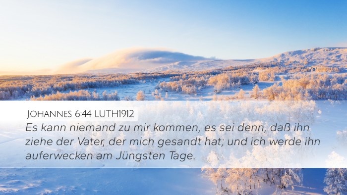 Johannes 6:44 LUTH1912 Bible Verse Image
