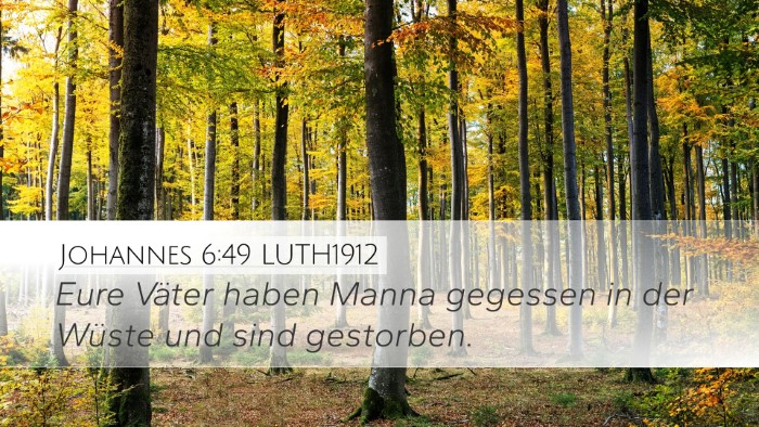 Johannes 6:49 LUTH1912 Bible Verse Image