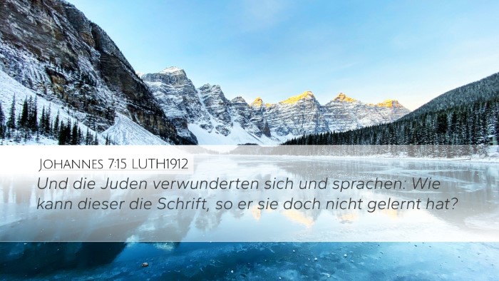 Johannes 7:15 LUTH1912 Bible Verse Image