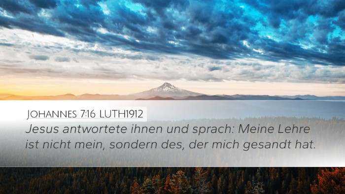 Johannes 7:16 LUTH1912 Bible Verse Image