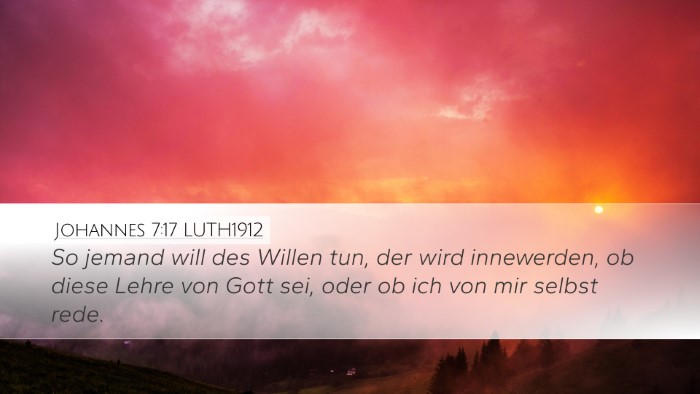 Johannes 7:17 LUTH1912 Bible Verse Image