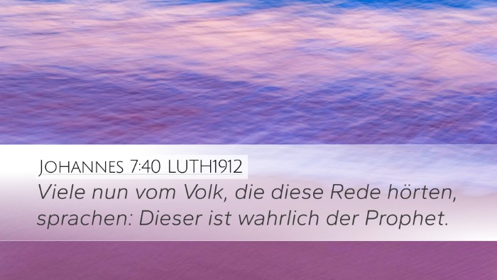 Johannes 7:40 LUTH1912 Bible Verse Image