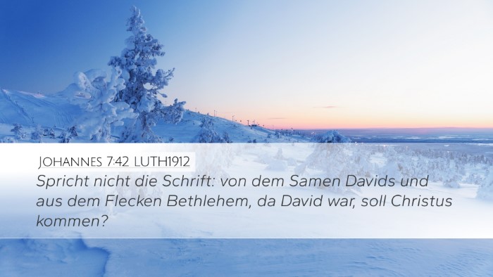 Johannes 7:42 LUTH1912 Bible Verse Image