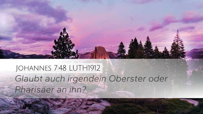 Johannes 7:48 LUTH1912 Bible Verse Image