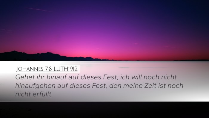 Johannes 7:8 LUTH1912 Bible Verse Image