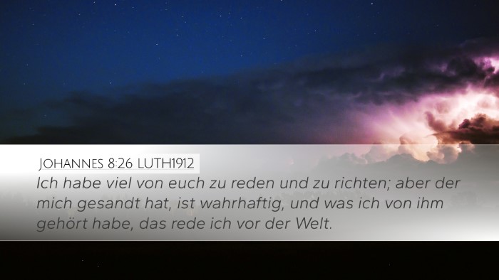 Johannes 8:26 LUTH1912 Bible Verse Image