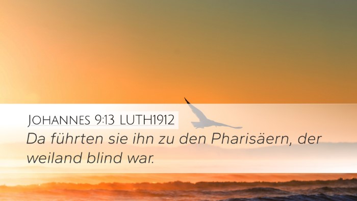 Johannes 9:13 LUTH1912 Desktop Wallpaper - Da führten sie ihn zu den Pharisäern, der - Desktop Bible Verse Wallpaper
