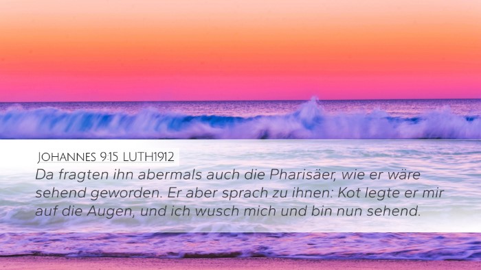 Johannes 9:15 LUTH1912 Bible Verse Image
