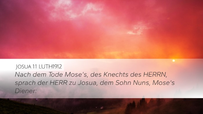 Josua 1:1 LUTH1912 Bible Verse Image