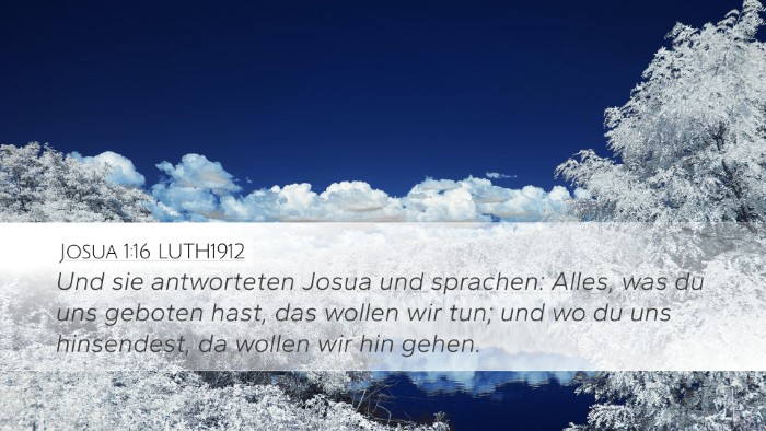 Josua 1:16 LUTH1912 Bible Verse Image
