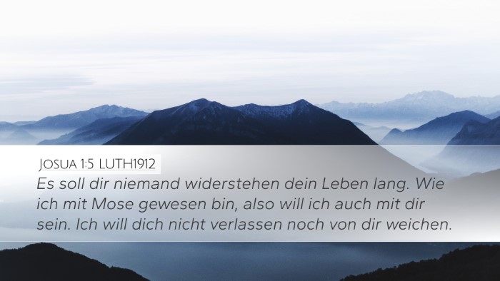 Josua 1:5 LUTH1912 Bible Verse Image