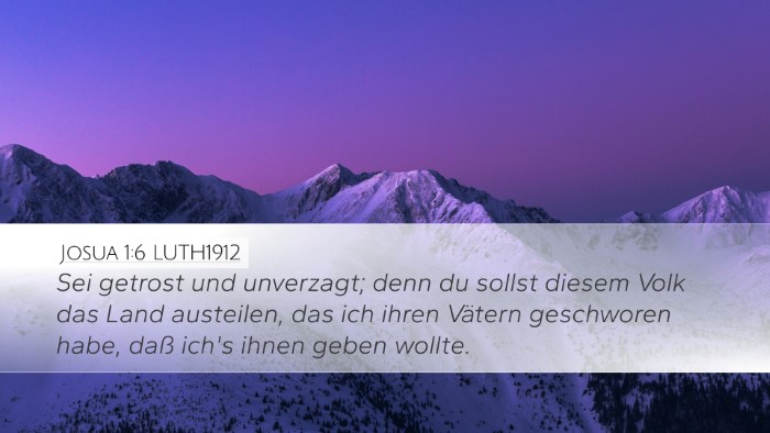 Josua 1:6 LUTH1912 Bible Verse Image