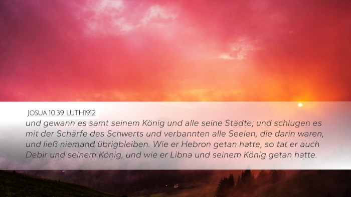 Josua 10:39 LUTH1912 Bible Verse Image
