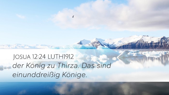 Josua 12:24 LUTH1912 Bible Verse Image