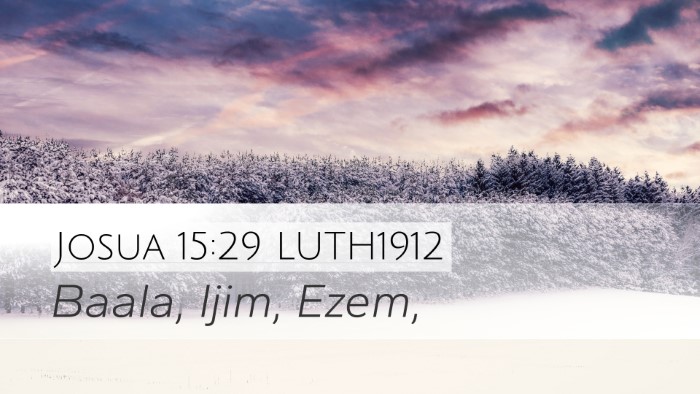 Josua 15:29 LUTH1912 Desktop Wallpaper - Baala, Ijim, - Desktop Bible Verse Wallpaper