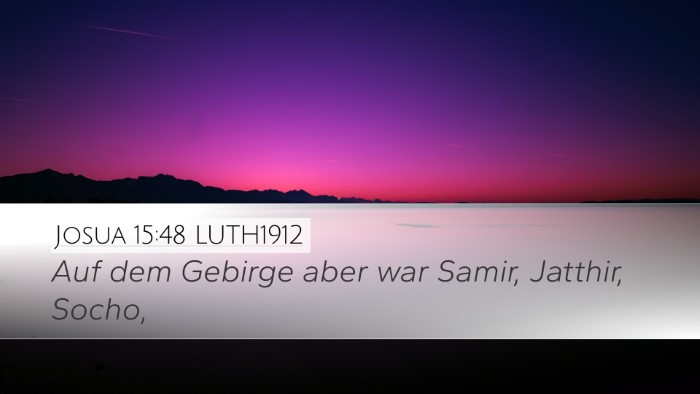 Josua 15:48 LUTH1912 Bible Verse Image