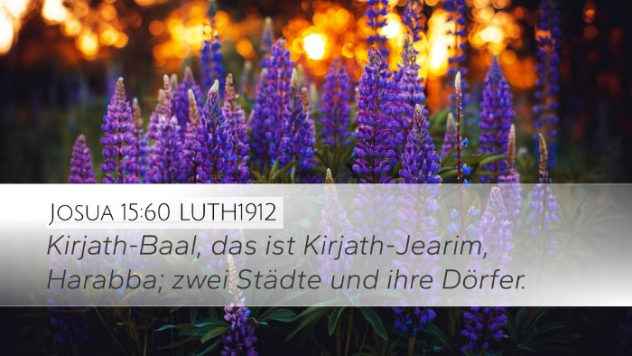 Josua 15:60 LUTH1912 Bible Verse Image