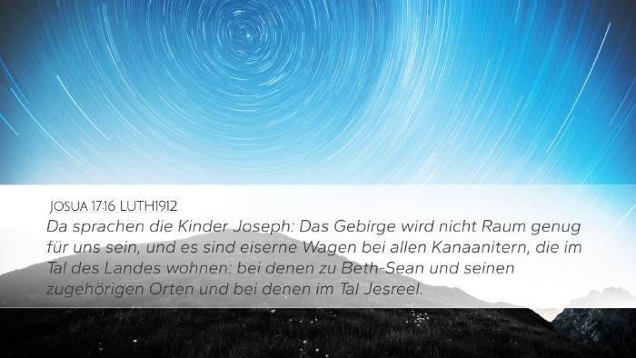 Josua 17:16 LUTH1912 Bible Verse Image