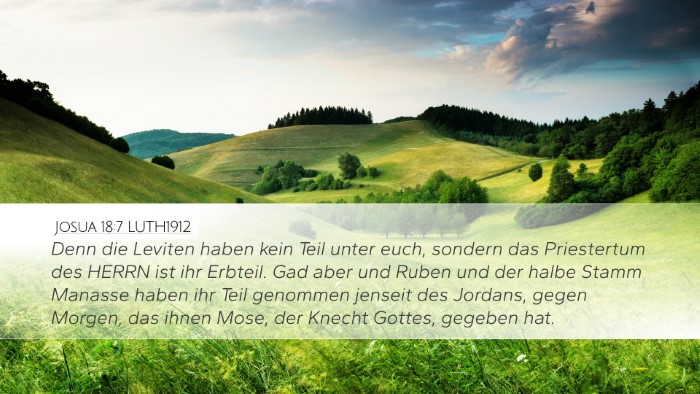 Josua 18:7 LUTH1912 Desktop Wallpaper - Denn die Leviten haben kein Teil unter euch, - Desktop Bible Verse Wallpaper