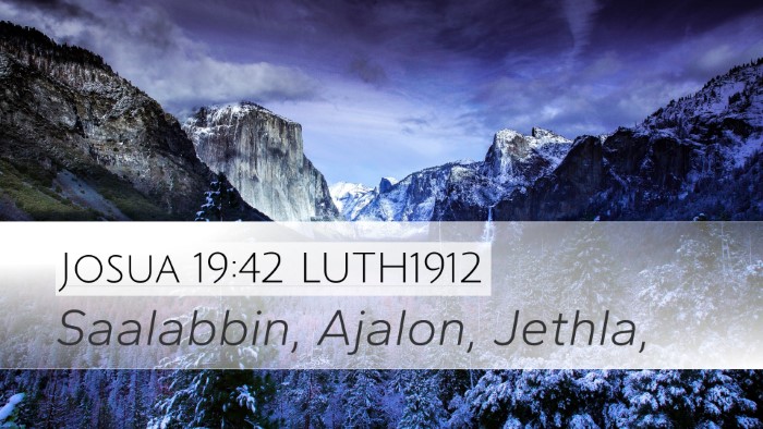 Josua 19:42 LUTH1912 Bible Verse Image