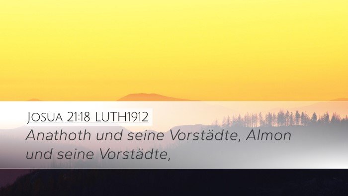 Josua 21:18 LUTH1912 Bible Verse Image
