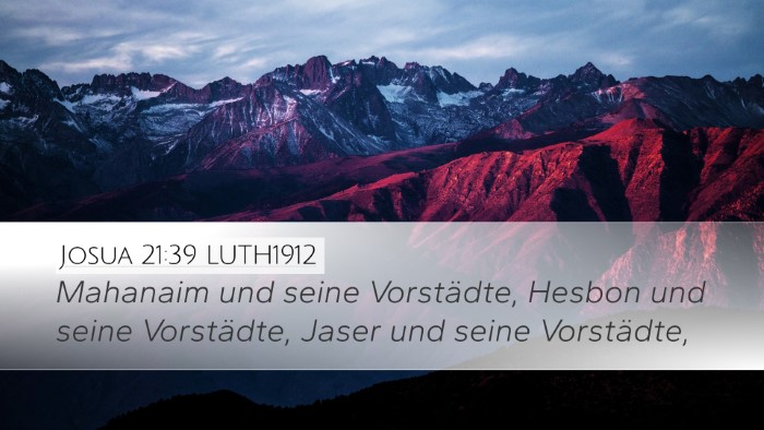 Josua 21:39 LUTH1912 Bible Verse Image