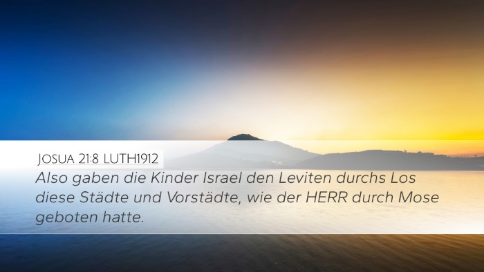 Josua 21:8 LUTH1912 Bible Verse Image