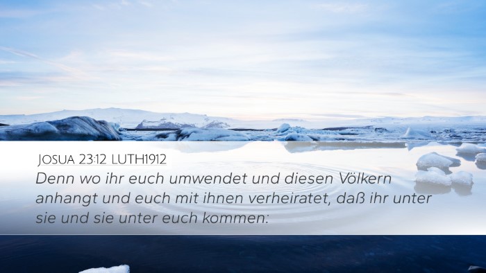 Josua 23:12 LUTH1912 Bible Verse Image