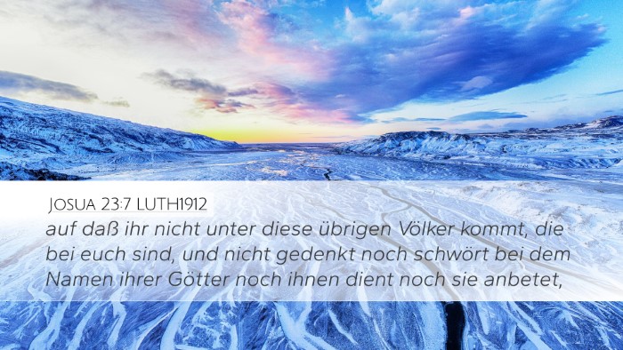 Josua 23:7 LUTH1912 Bible Verse Image