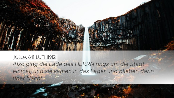 Josua 6:11 LUTH1912 Bible Verse Image