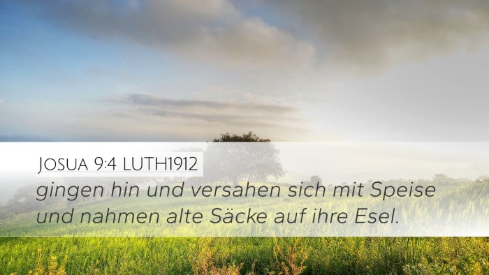 Josua 9:4 LUTH1912 Bible Verse Image