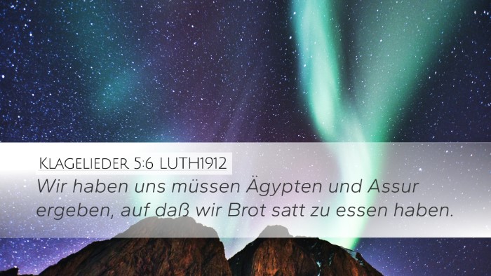 Klagelieder 5:6 LUTH1912 Bible Verse Image