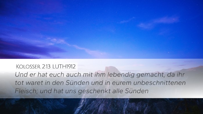 Kolosser 2:13 LUTH1912 Bible Verse Image