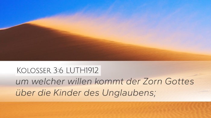 Kolosser 3:6 LUTH1912 Bible Verse Image