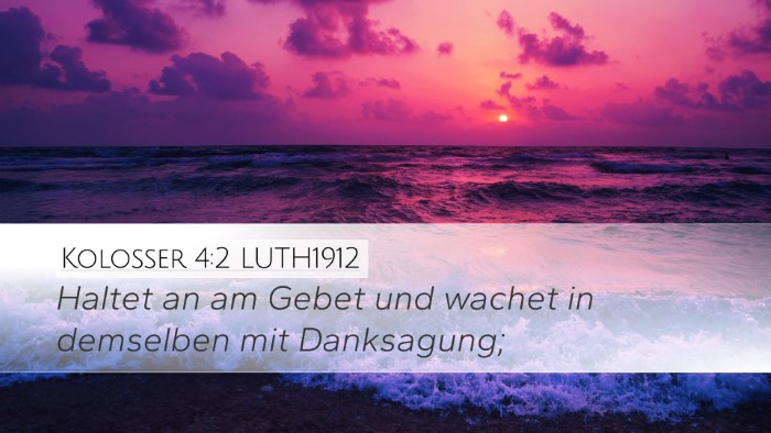 Kolosser 4:2 LUTH1912 Bible Verse Image