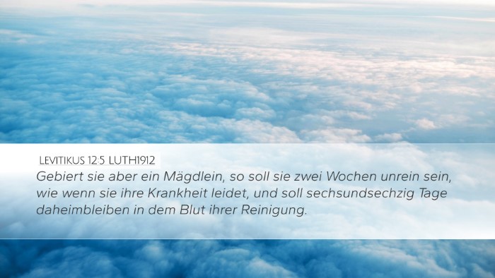 Levitikus 12:5 LUTH1912 Desktop Wallpaper - Gebiert sie aber ein Mägdlein, so soll sie zwei - Desktop Bible Verse Wallpaper