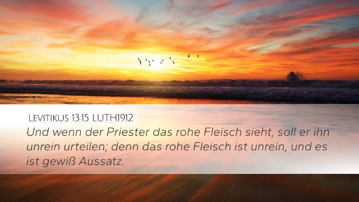 Levitikus 13:15 LUTH1912 Desktop Wallpaper - Und wenn der Priester das rohe Fleisch sieht, - Desktop Bible Verse Wallpaper