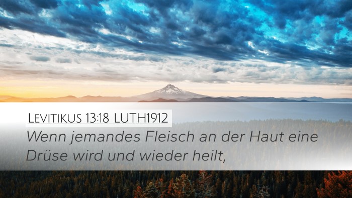 Levitikus 13:18 LUTH1912 Desktop Wallpaper - Wenn jemandes Fleisch an der Haut eine Drüse - Desktop Bible Verse Wallpaper
