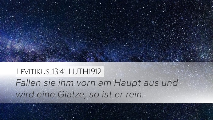 Levitikus 13:41 LUTH1912 Desktop Wallpaper - Fallen sie ihm vorn am Haupt aus und wird eine - Desktop Bible Verse Wallpaper