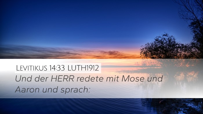 Levitikus 14:33 LUTH1912 Desktop Wallpaper - Und der HERR redete mit Mose und Aaron und - Desktop Bible Verse Wallpaper
