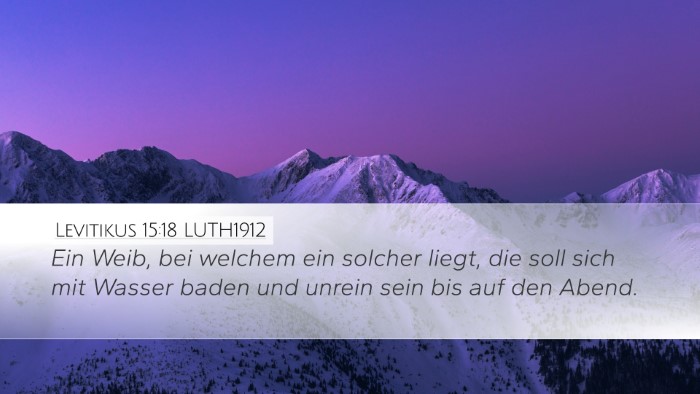Levitikus 15:18 LUTH1912 Desktop Wallpaper - Ein Weib, bei welchem ein solcher liegt, die soll - Desktop Bible Verse Wallpaper
